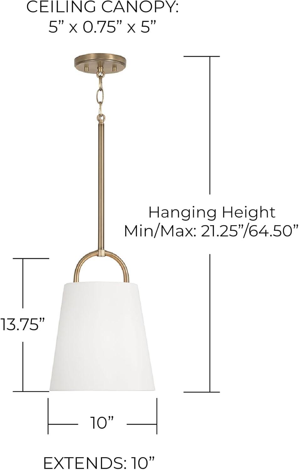 Capital Lighting Brody 1 - Light Pendant in  Aged Brass