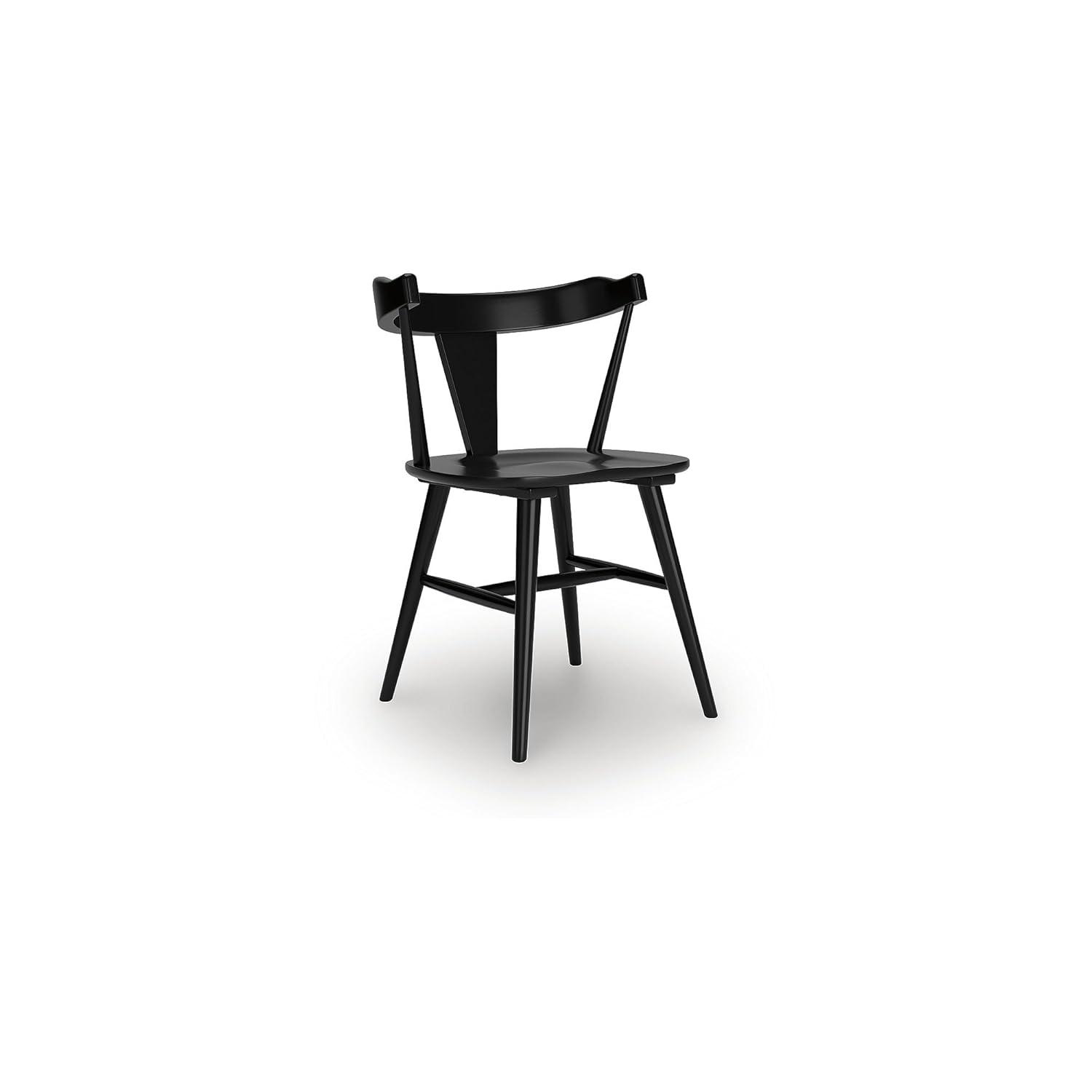 Set of 2 Centiar Dining Upholstered Side Chairs Black - Signature Design by Ashley: Faux Leather, Metal Base