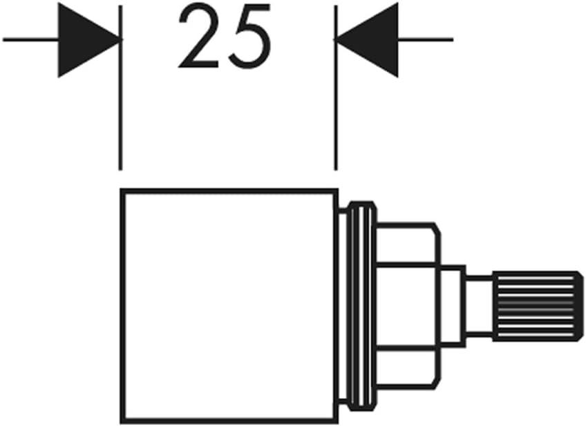 Brass 1-Inch Extension Kit for Volume Control Valve