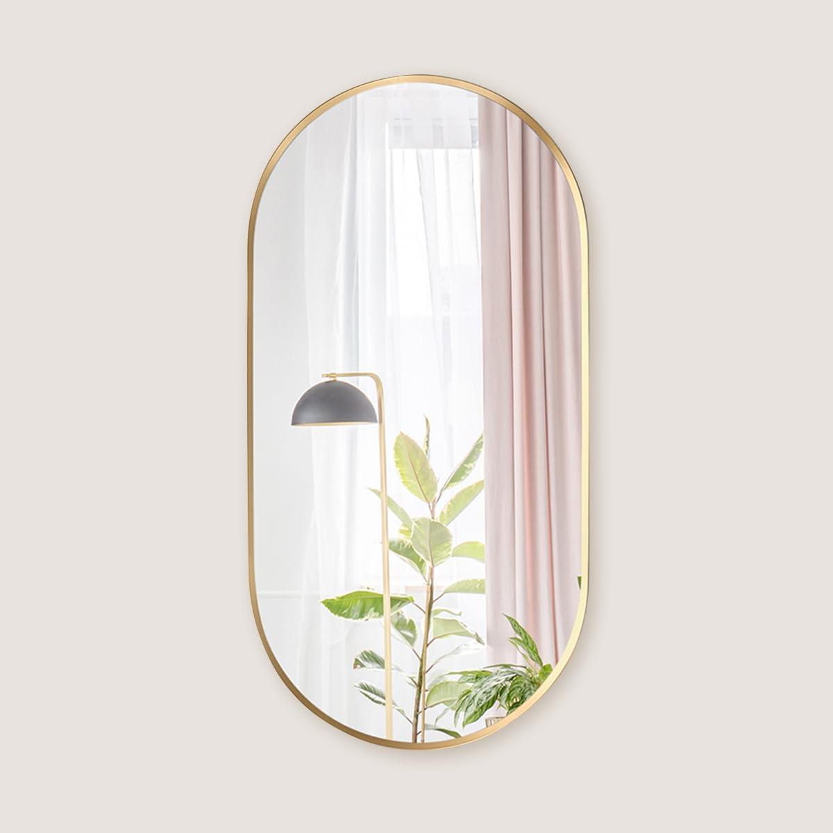 Essential Capsule Wall Mirror, Bathroom/Vanity Mirror with Frame