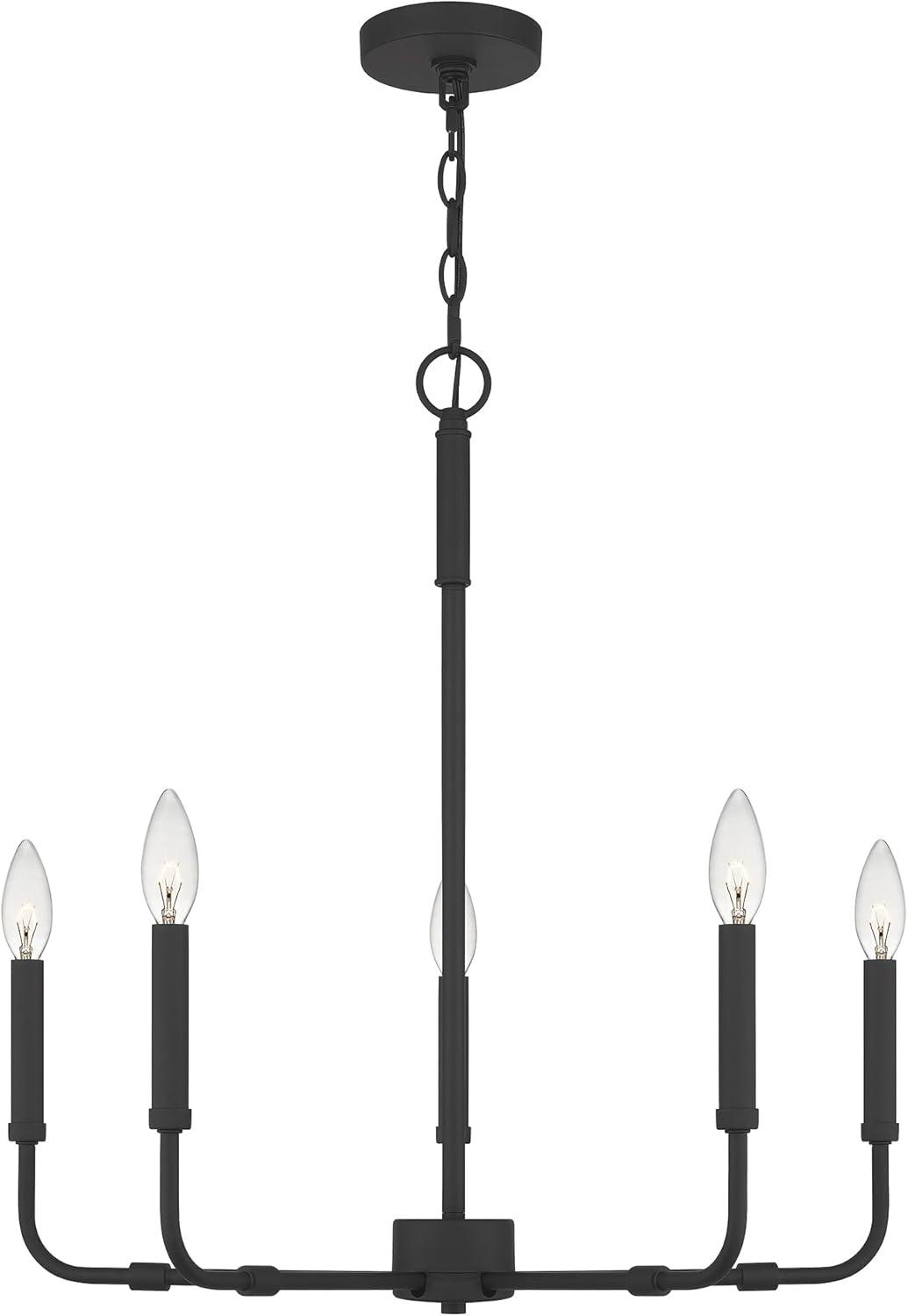 Quoizel Lighting Abner 5 - Light Chandelier in  Matte Black