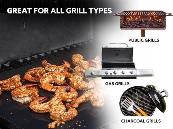 Plastic Non-Stick Dishwasher Safe Grill Grid Mat (Set of 2)