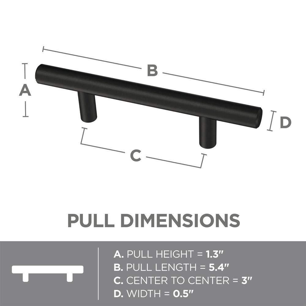 Hamilton Bowes Euro Style Handle 3" Center to Center Bar Pull