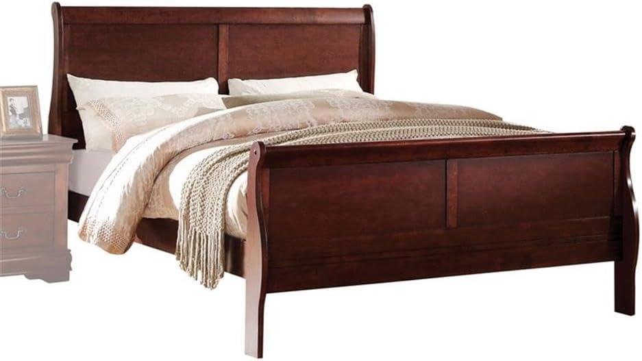 Acme Simple Relax Queen Bed, Brown Cherry Finish