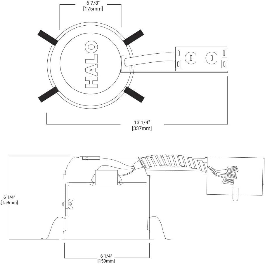 6-Inch Silver Aluminum Recessed Lighting Housing for New Construction