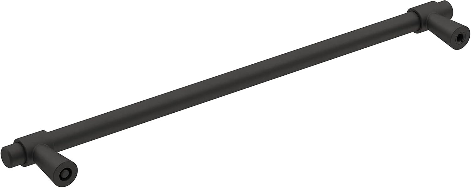 Amerock Destine 8-13/16 inch (224mm) Center-to-Center Matte Black Cabinet Pull