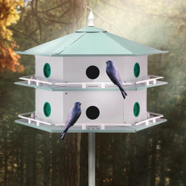 Heath Outdoor Products AH-12D Deluxe Aluminum Purple Martin House - 12 Room