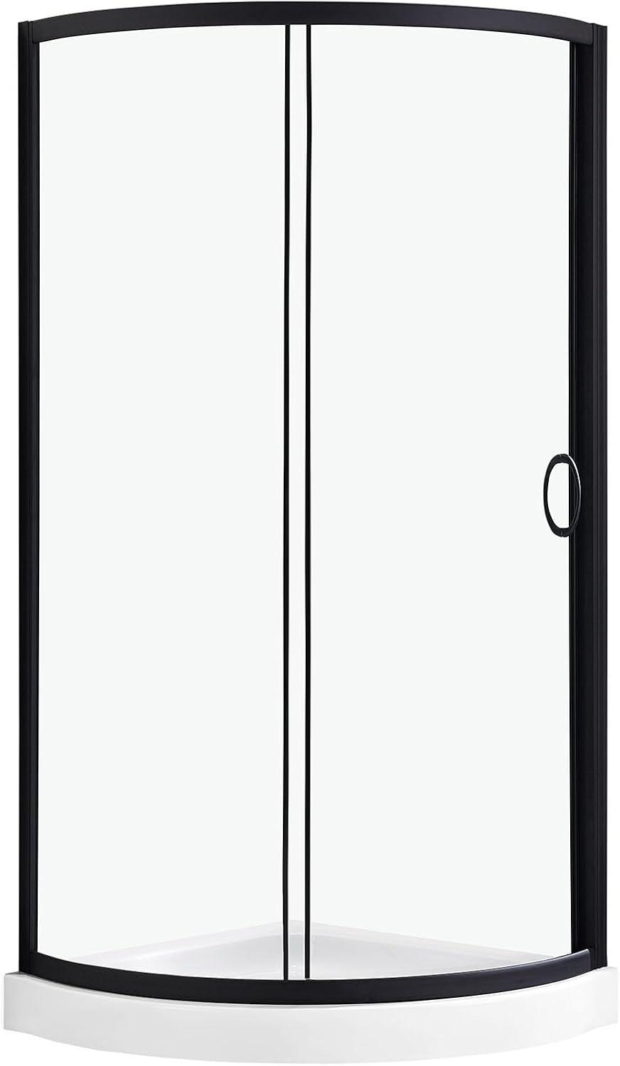 OVE Decors Breeze 35 in. Round Shower Kit w/ Clear, Base