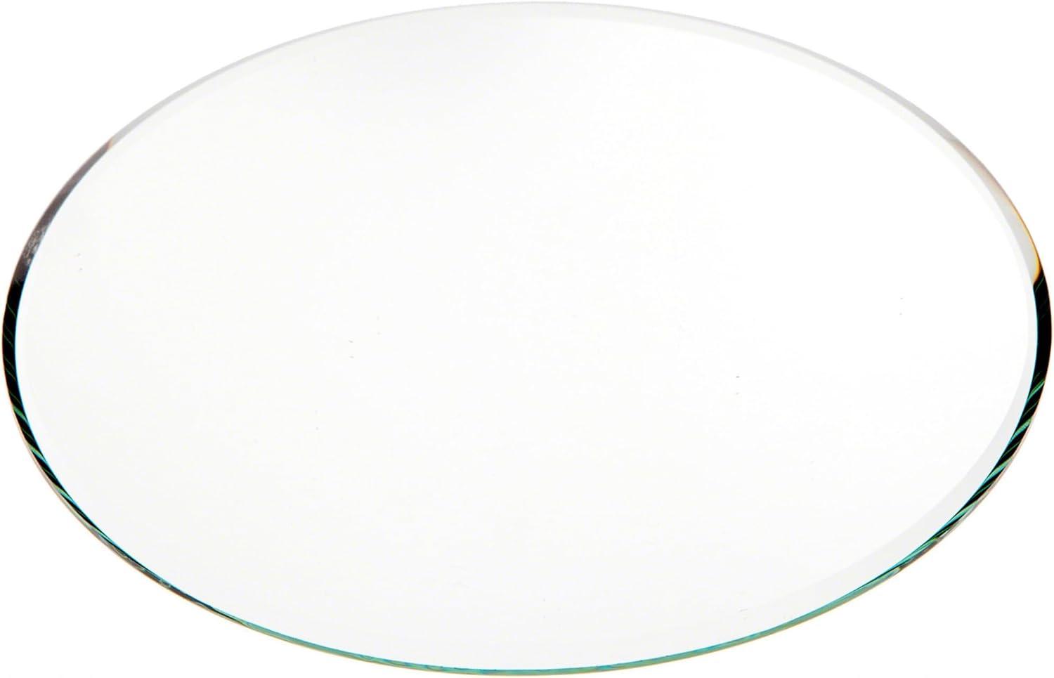Plymor 6" Round, 3mm Thick Beveled Glass Mirror Circle