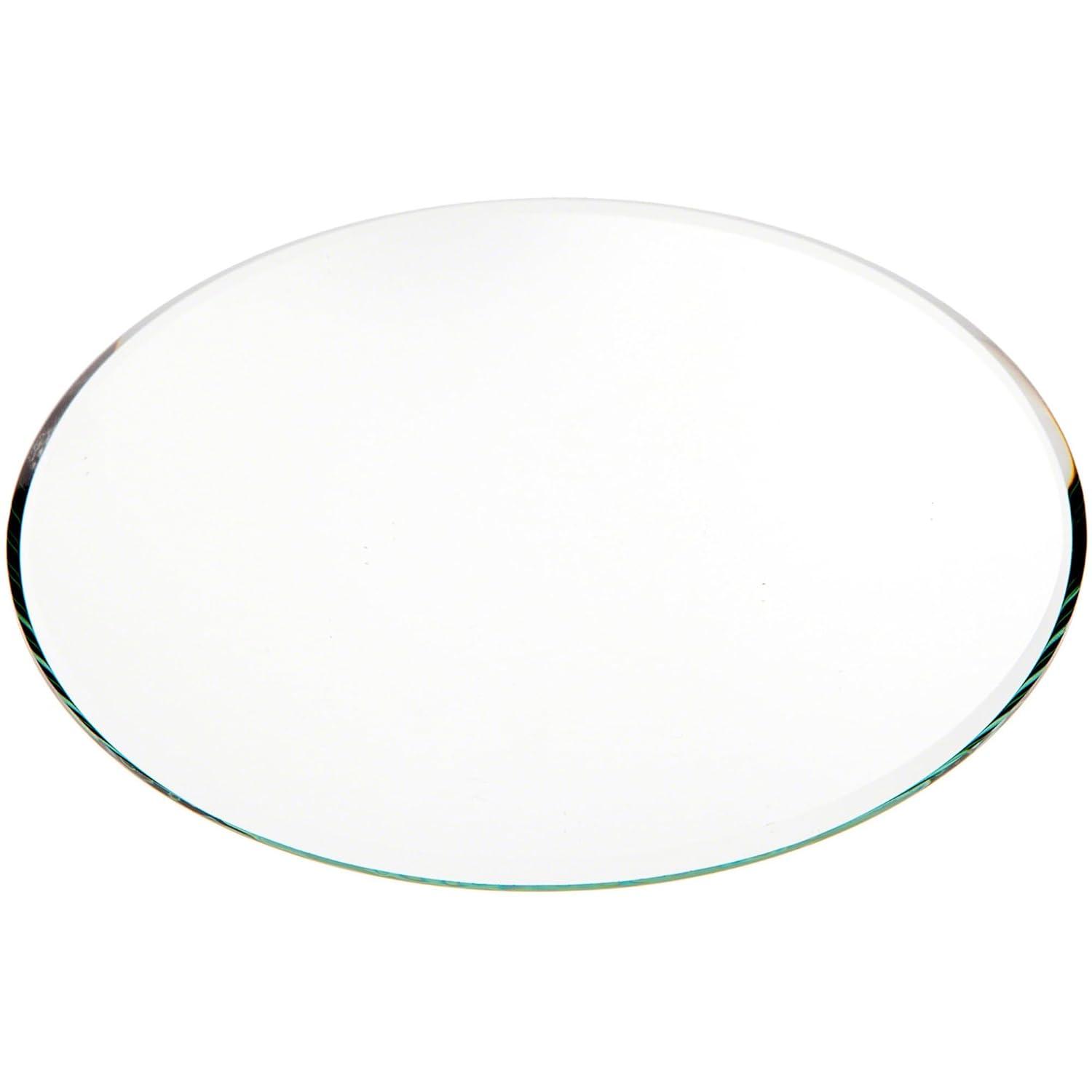 Plymor 6" Round, 3mm Thick Beveled Glass Mirror Circle