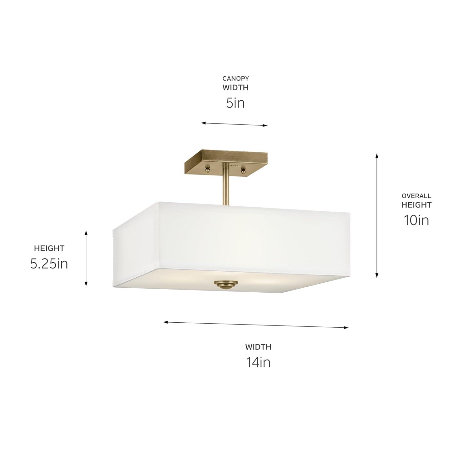 Kichler Lighting Shailene 3 - Light Semi-Flush Mount in  Natural Brass