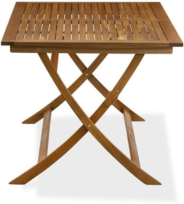 East West Furniture BAETFNA Avondale Wooden Folding Table Made of Acacia Wood in Natural Oil finish