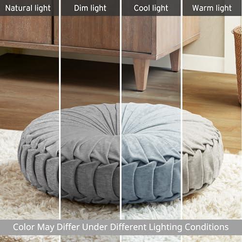 Intelligent Design Loretta Poly Chenille Round Floor Pillow Cushion