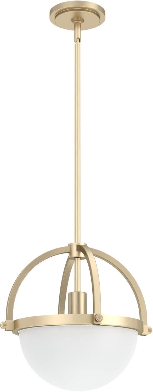 Alturas Gold Globe Pendant Light with White Glass Diffuser