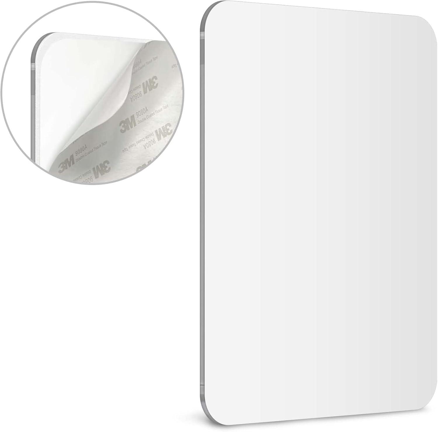 7x9in Frameless Acrylic Shaving Mirror with 3M Adhesive