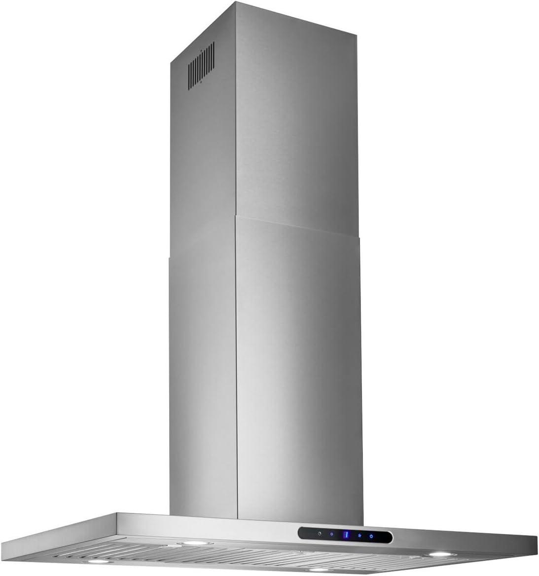 Broan NuTone 36" Stainless Steel 640 CFM Convertible Island Range Hood with Hybrid Baffle Filter