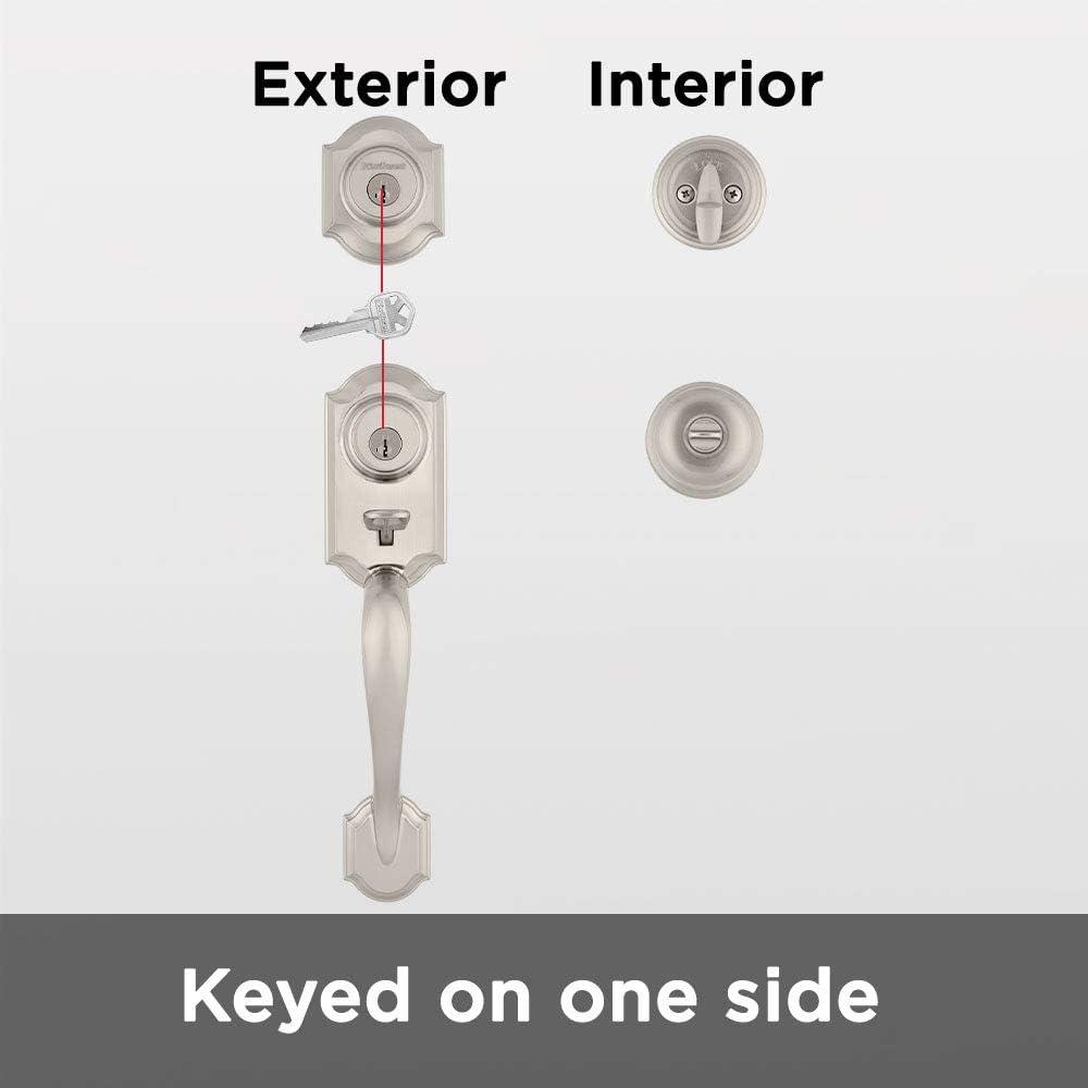 Handleset with Single Cylinder Deadbolt