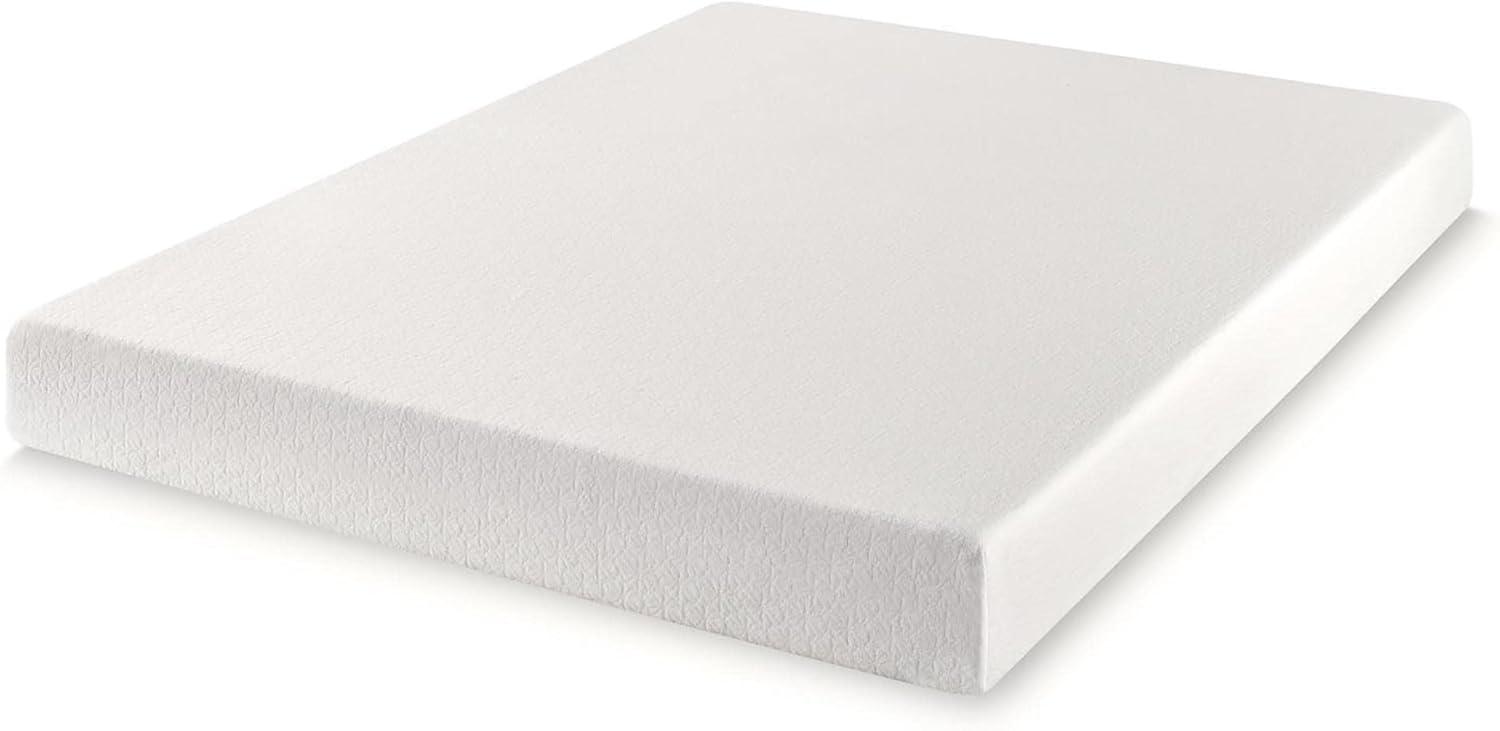 Queen 8-Inch White Jacquard Memory Foam Mattress