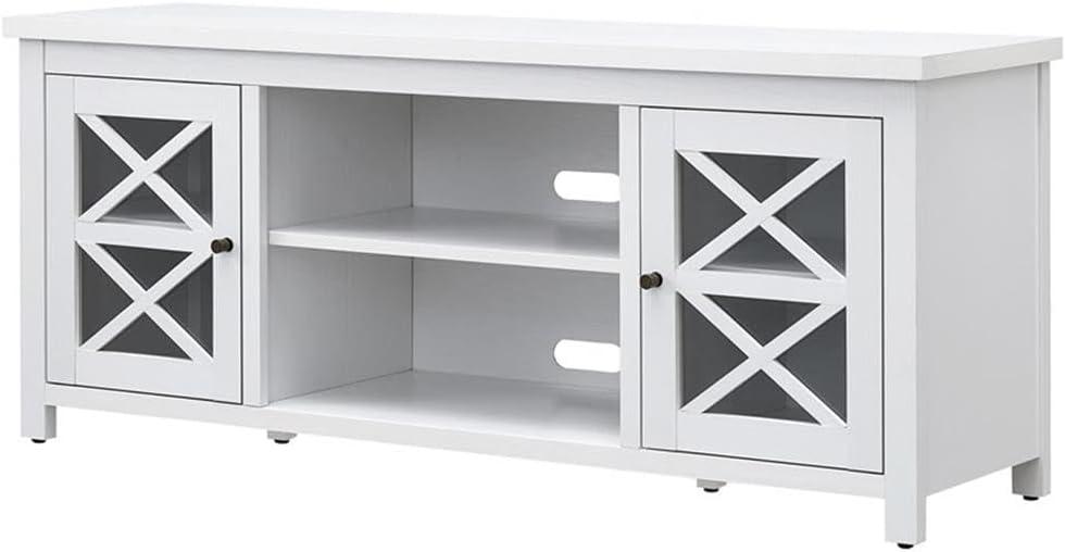 Evelyn&Zoe Colton Rectangular TV Stand for TV's up to 65", White