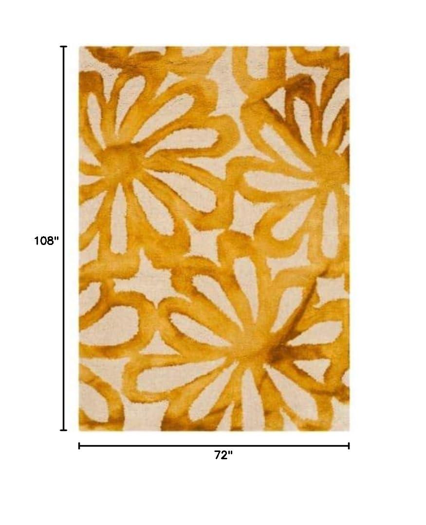 Dip Dye DDY527 Hand Tufted Area Rug - Beige/Gold - 6'x9' - Safavieh..