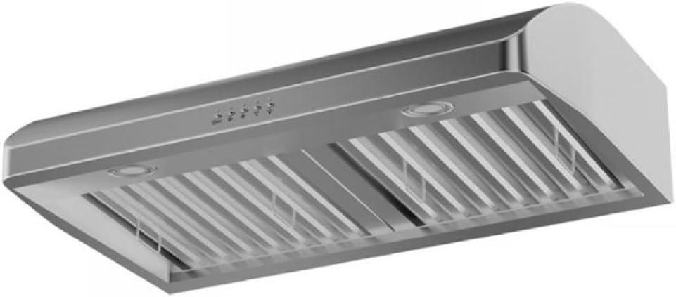 36" 600 CFM Ducted Under Cabinet Range Hood in Brushed Stainless Steel