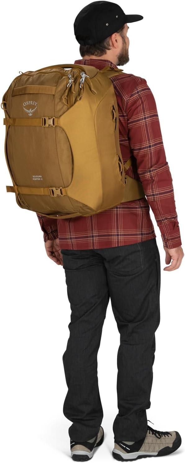 Brindle Brown Nylon 46L Travel Backpack with AirScape Panel