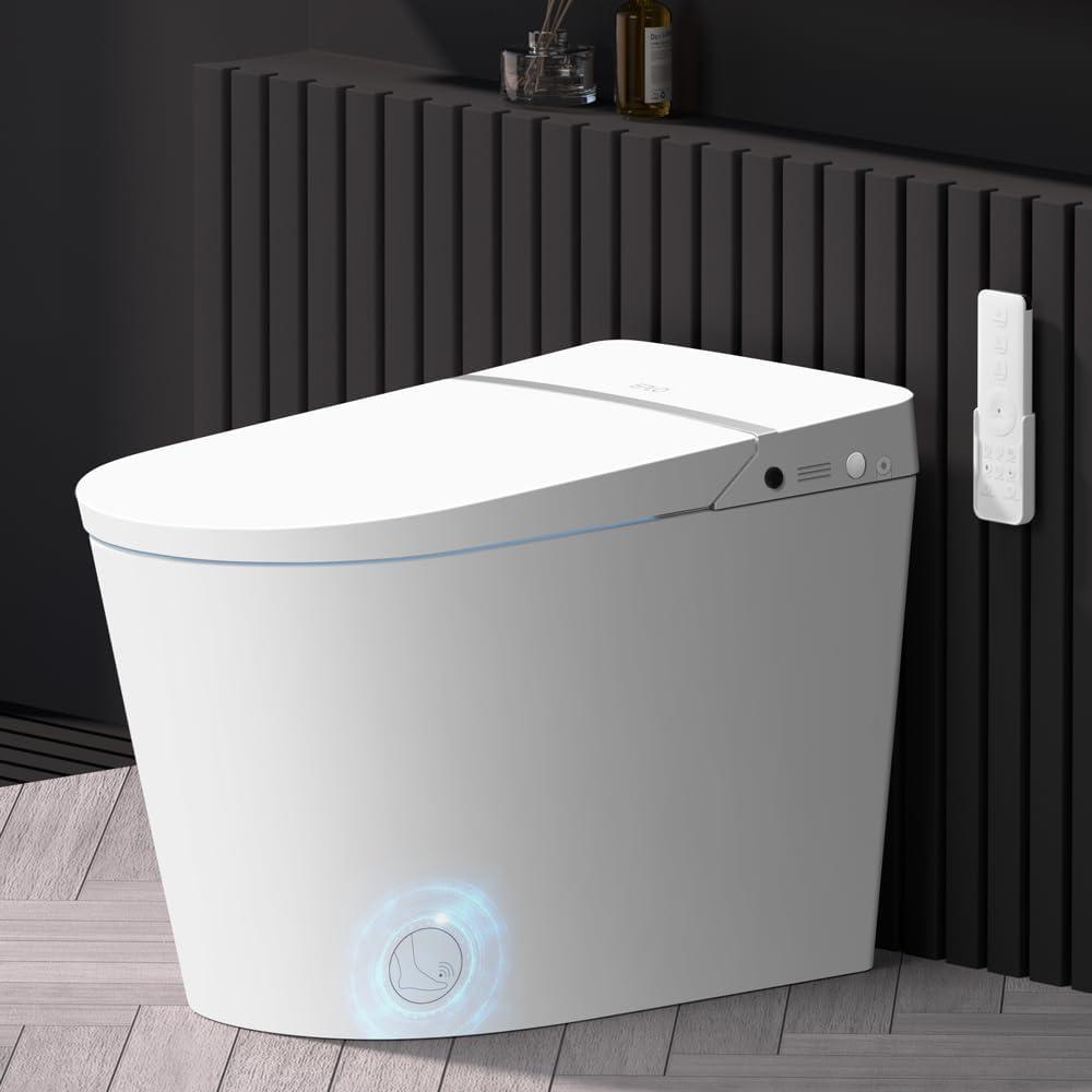 Smart Bidet Toilet Built in Tank, Dual-Flush Elongated Toilet Bidet,Auto Open/Close Lid,One-Piece Bidet