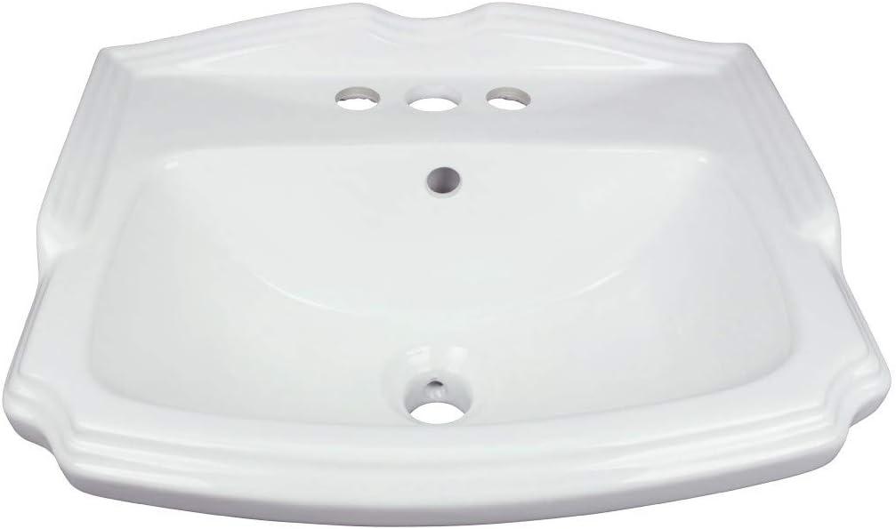 The Renovators Supply Inc. 14.75'' Gloss White Vitreous China Rectangular Bathroom Sink with Overflow