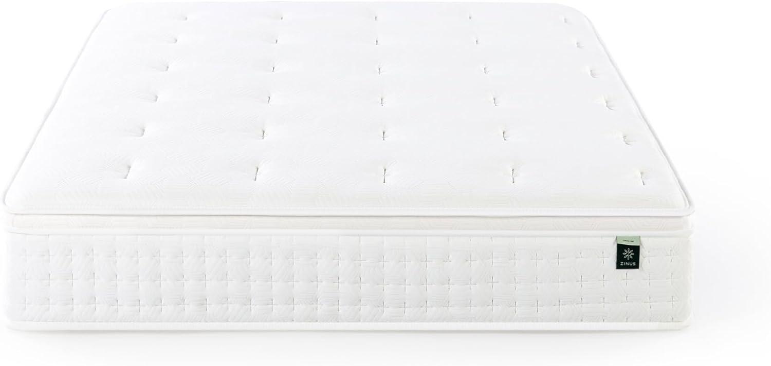 Zinus Euro Top 12" Hybrid Mattress - Comfort Foam and Pocket Spring, Adult, Full