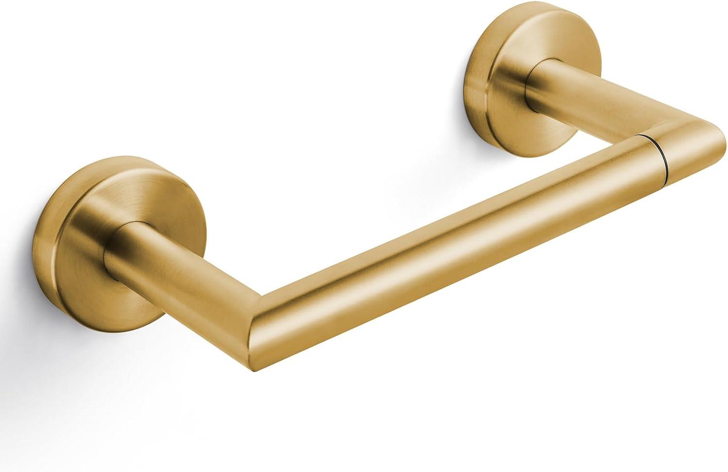 Fixsen Gold Toilet Paper Holder Bathroom Double Post Pivoting Tissue Roll Holder Stainless Steel and Zinc Alloy Wall Mount Detachable (Gold, 1)