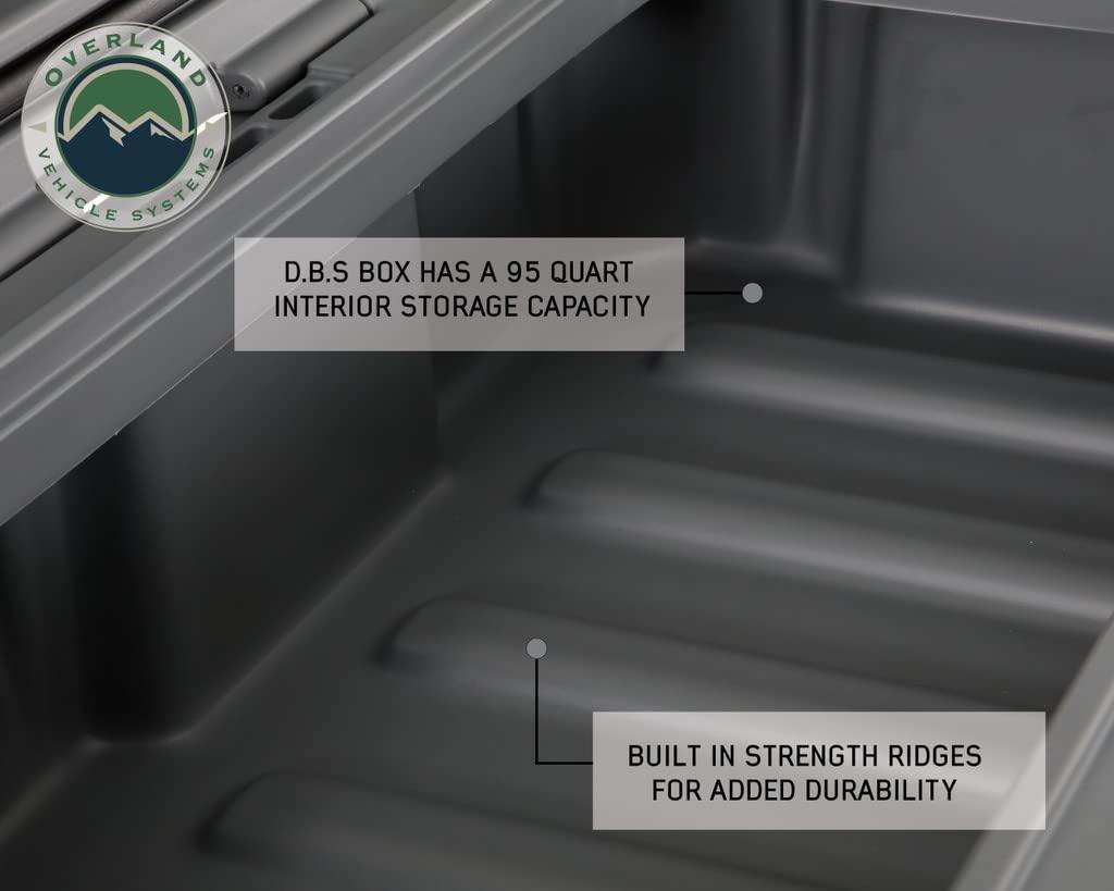 Overland Vehicle Systems 40100011 Dry Box with Drain & Bottle Opener, Dark Grey - 23.75 gal