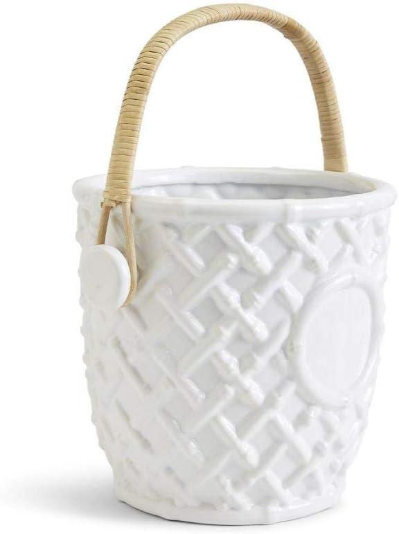 Two's Company Hampton Faux Bamboo Fretwork Champagne/Wine Bucket