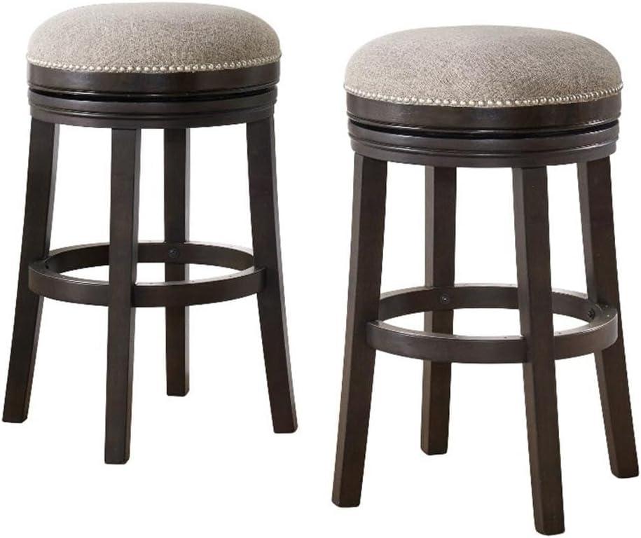 Set of 2 Clara Swivel Bar Height Stools - Alaterre Furniture