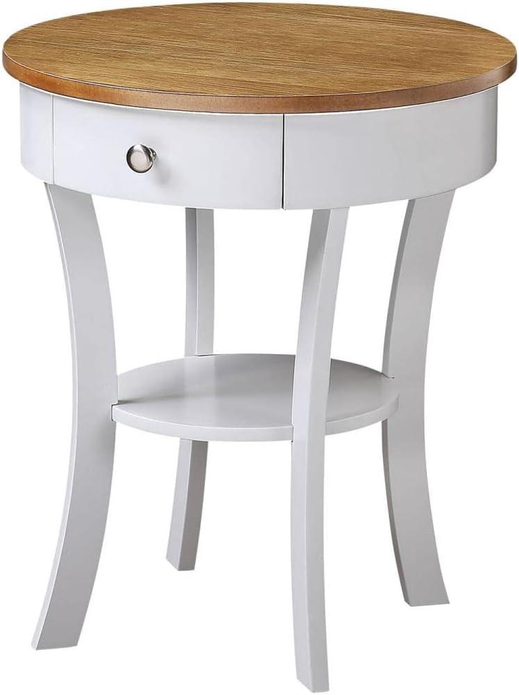 Convenience Concepts Classic Accents Schaffer 1 Drawer End Table with Shelf, Driftwood/White