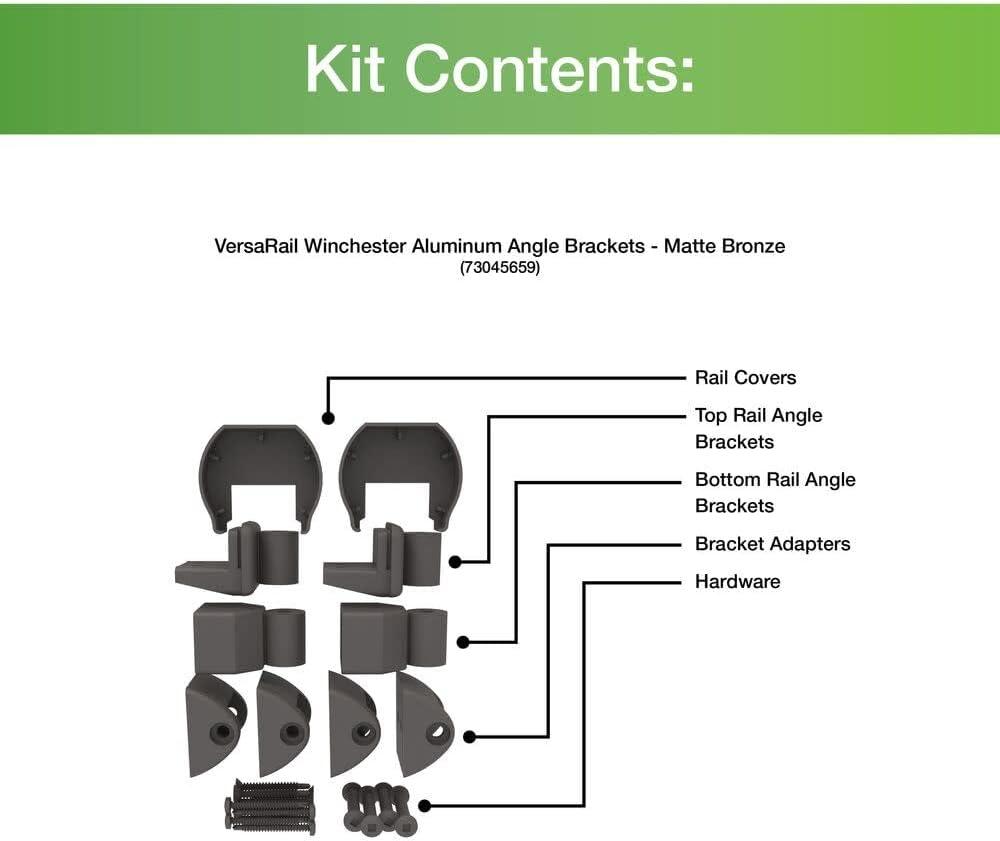 Barrette Outdoor Living VersaRail Winchester Aluminum Angle Brackets