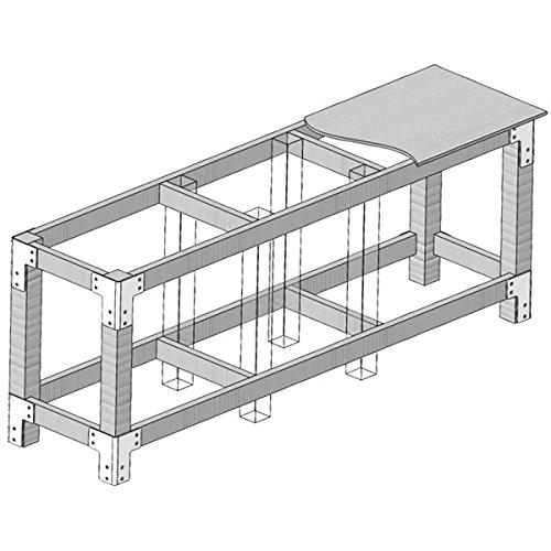 Eastwood Shop Table Kit Unpainted Bare Steel