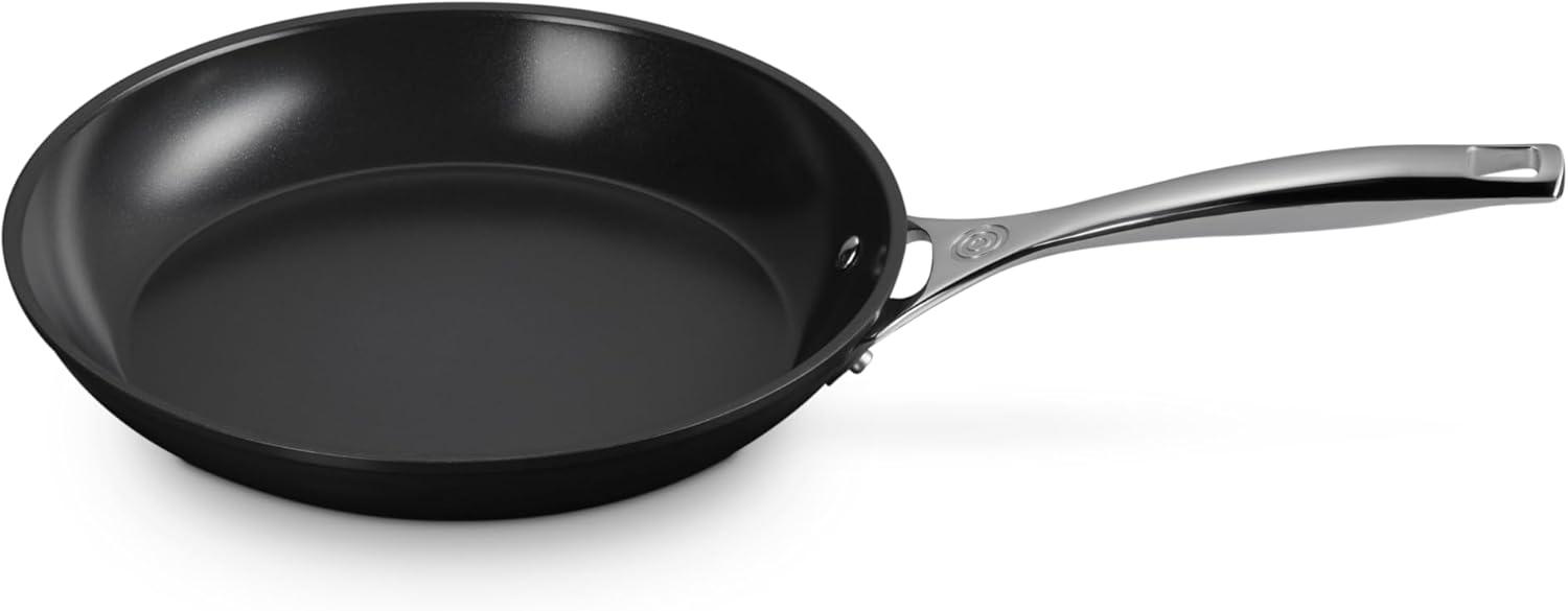 10" Black Aluminum Non-stick Ceramic Fry Pan with Lid