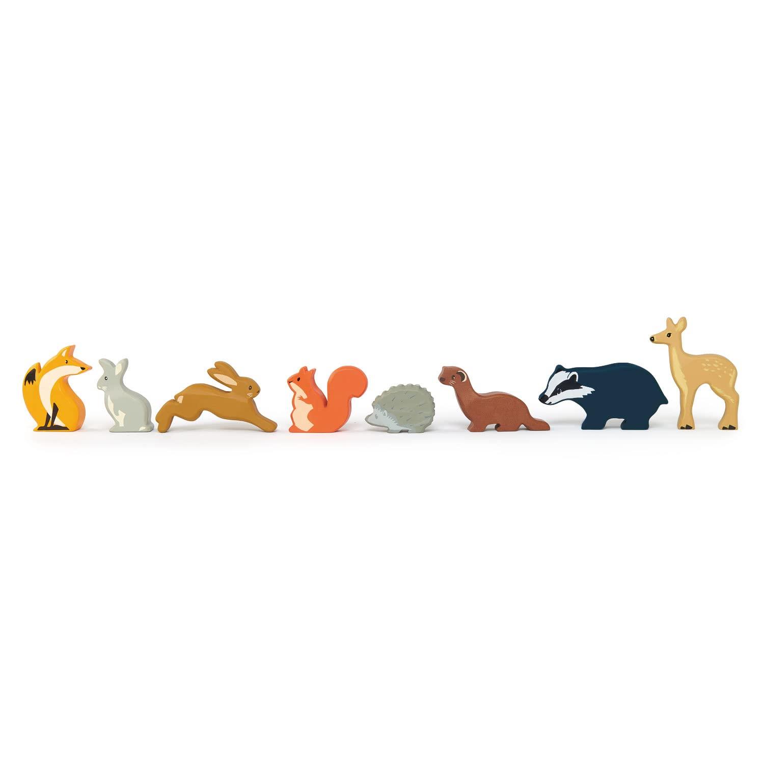 Woodland Animals Wooden Play Set with Display Shelf