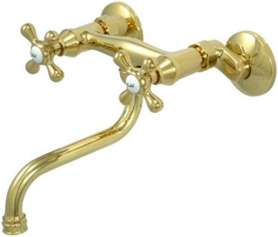 Kingston Brass KS216C Kingston Brass Kingston Two-Handle 2-Hole Wall Mount Bathroom Faucet
