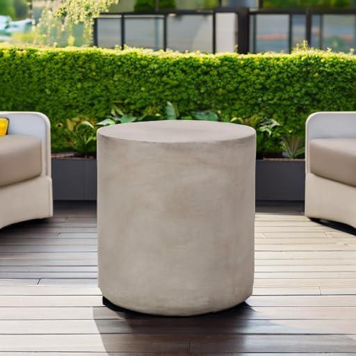 Christopher Knight Home Massey Patio Stone Side Table Light Gray