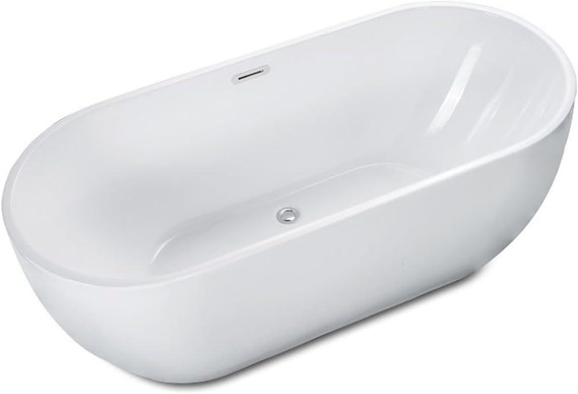 59'' x 28'' Freestanding Soaking Acrylic Bathtub