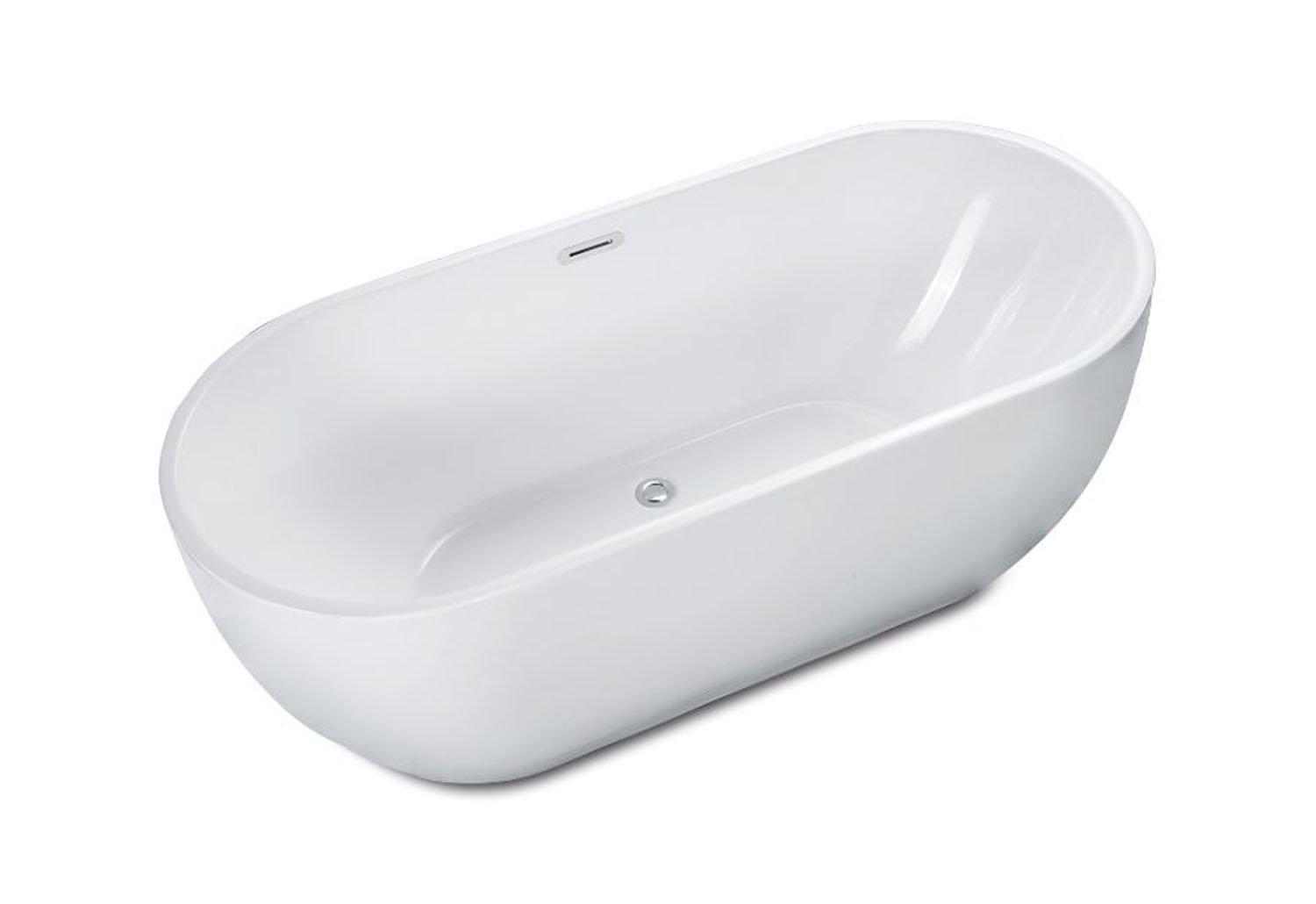 59'' x 28'' Freestanding Soaking Acrylic Bathtub