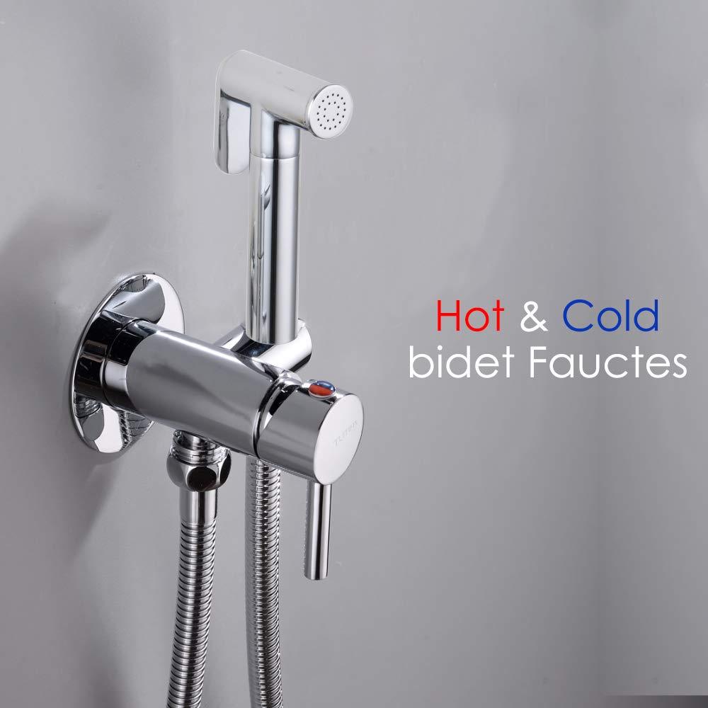 Handheld Bidet Sprayer for Toilet, Hot and Cold Bidet Sprayer,Portable Bidet for Toilet,Toilet Sprayer with Mixer