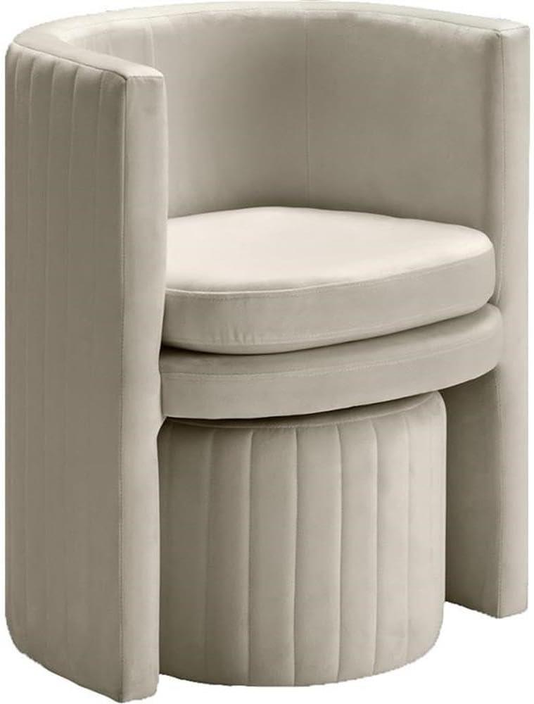 Maykoosh Art Deco Dreams Cream Velvet Accent Chair