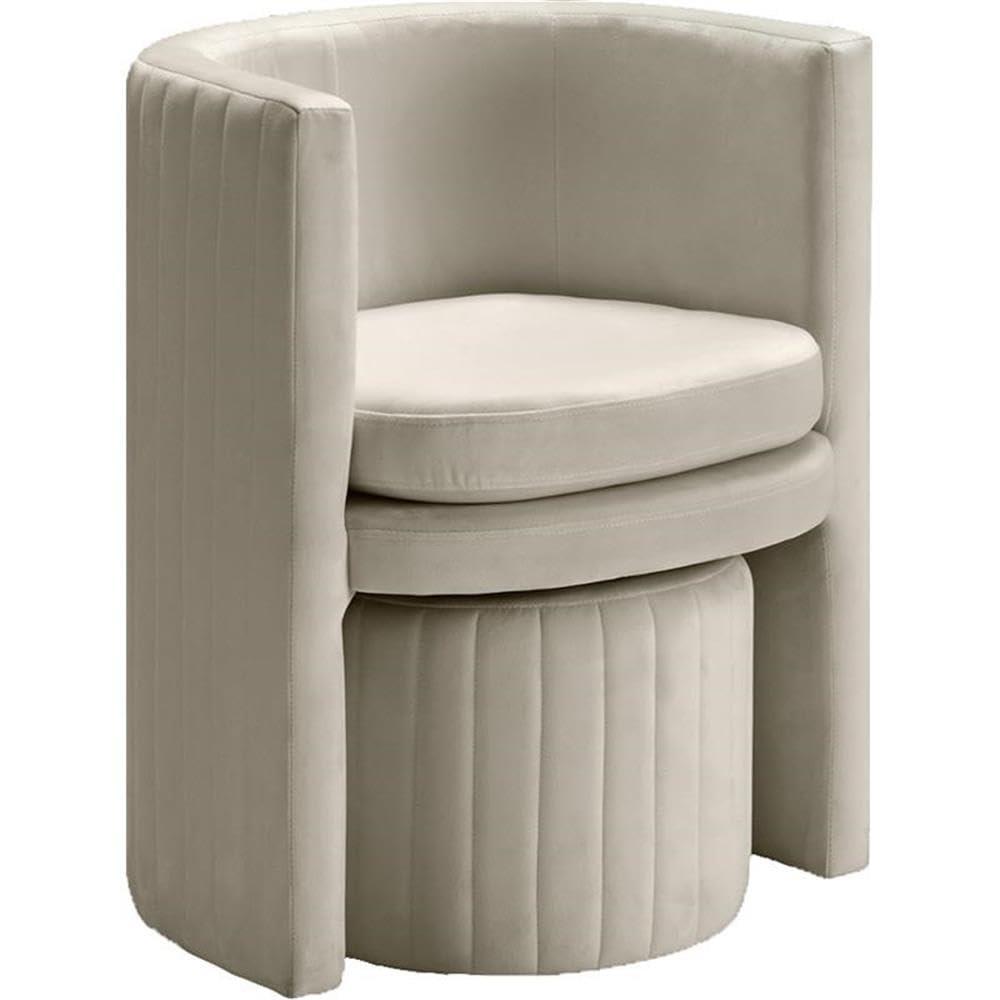 Maykoosh Art Deco Dreams Cream Velvet Accent Chair