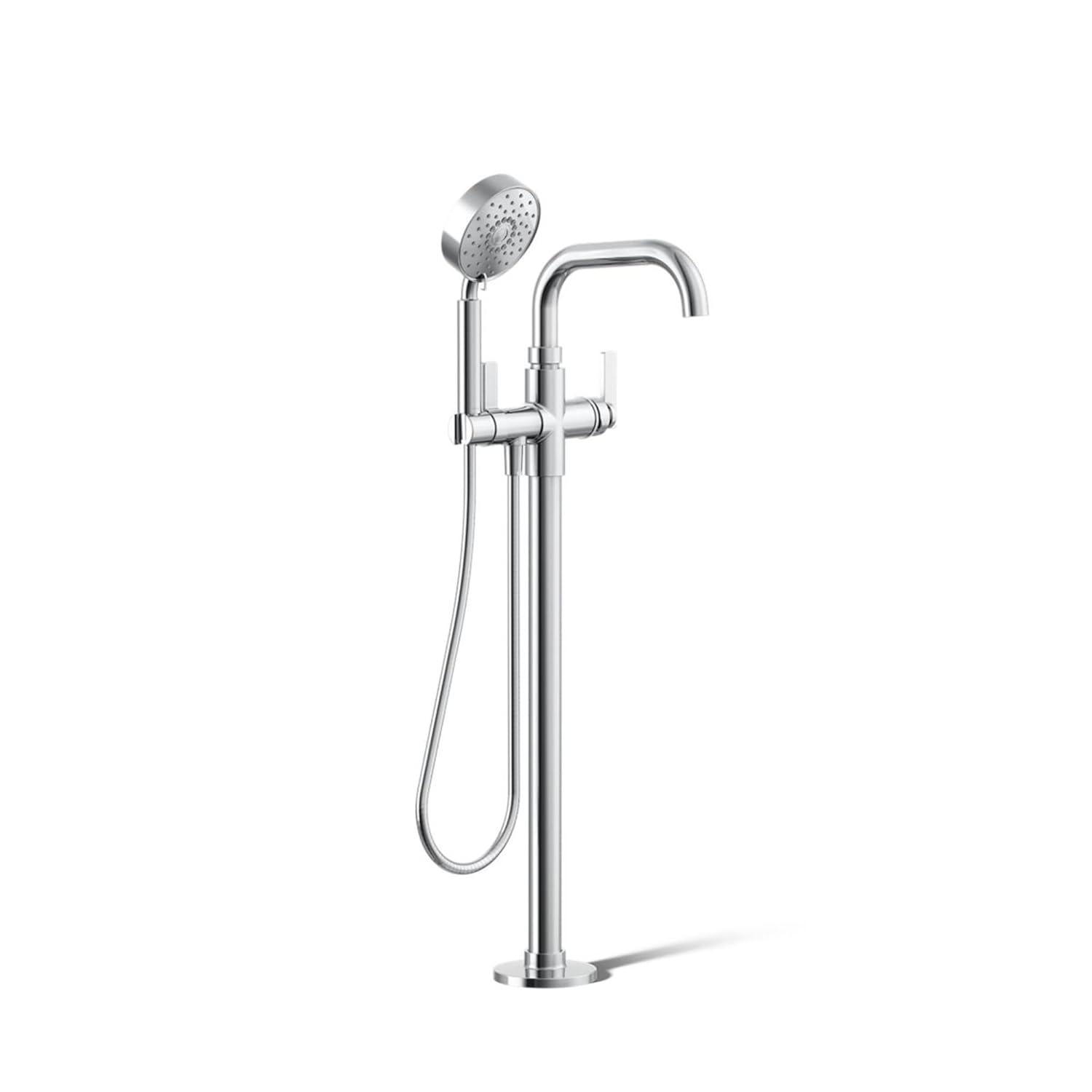 Castia by Studio McGee Floor-Mount Bath Filler Trim with Handshower
