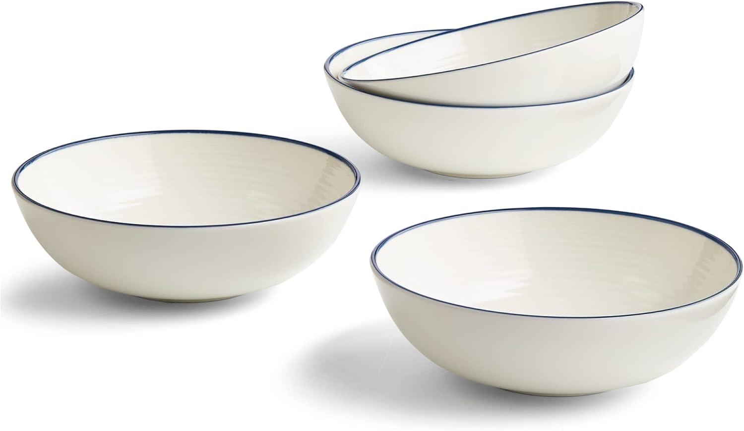 Royal Doulton Exclusively for Gordon Ramsay Gordon Ramsay GR Maze Denim Line Cereal Bowl 7" Set of 4 (Set of 4)