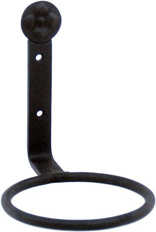 Black Powder Coated Iron Flower Pot Wall Bracket, 4 Inch