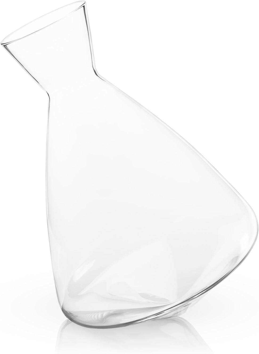 Viski Rolling Wine Decanter Set of 1 - Modern Crystal Wine Decanter for Red or White Wine, Stunning Gift - 75 oz, Clear Finish