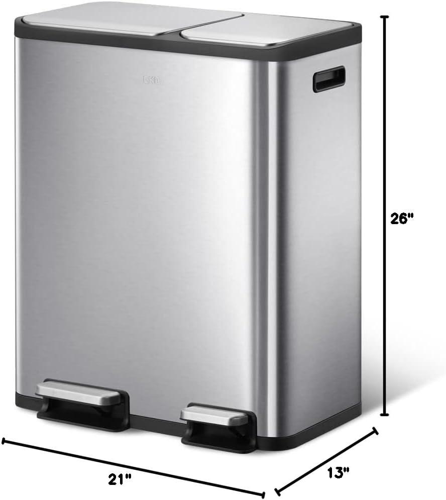 EKO 30L+20L Ecocasa Recycle Dual Compartment Step